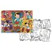 Pinocchio 2 în 1 puzzle de 108 piese și carte de colorat 70x50cm - Lisciani
