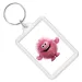 PlayBox: Breloc transparent dreptunghiular 3,5x6cm 1buc