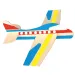 PlayBox: Machetă de avion din lemn natural, cu 12 piese de asamblat.