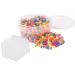 PlayBox: Mărgele neon MIDI de 5 mm termoadezive, set de 1000 bucăți cu placă hexagonală