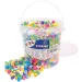 PlayBox: Mărgele termoadezive de 9 mm XL MAXI în culori pastel și neon, în găleată, pachet de 1400 bucăți.