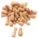 PlayBox: Păpuși din lemn natural 40x47mm, pachet de 50 bucăți