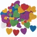PlayBox: Set de inimi din burete cu sclipici autoadeziv, 60 de bucăți