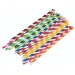 PlayBox: Set de paie colorate în dungi, 50 de bucăți