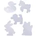 Playbox: Set de plăci de bază pentru mărgele de călcat XL – 5 bucăți, forme de animale