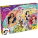 Prințese Disney 2 în 1 puzzle de 24 piese și carte de colorat 35x25cm - Lisciani