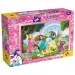 Prințese Disney curcubeu 2 în 1 puzzle de 108 piese și carte de colorat 70x50cm - Lisciani