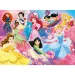 Prințese Disney în echipă 2 în 1 puzzle maxi Eco cu 24 de piese și carte de colorat 70x50cm - Lisciani