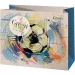 Pungă cadou Green Grass, cu imprimeu de minge de fotbal, mărime medie, 18x10x23 cm