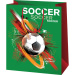Pungă cadou uriașă cu model de minge de fotbal 33x15x44,5 cm