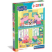 Purcelușa Peppa – puzzle Supercolor 2x20 piese - Clementoni