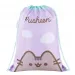 Pusheen sac de gimnastică mov, sac sport 43x34cm