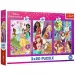 Puzzle 3x80 piese Disney+prințese prietene - Trefl
