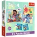 Puzzle Disney Lilo &amp; Stitch și set de cărți de memorie 2 în 1 - Trefl