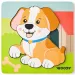 Puzzle cu 5 piese cu câini din lemn - Woodyland
