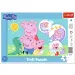 Puzzle cu ramă Peppa Pig – Distracție în familie, 15 piese – Trefl