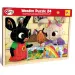 Puzzle cu ramă din lemn, 24 piese, Bing și prietenii - Lisciani