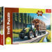 Puzzle de 100 piese cu tractor forestier - Trefl