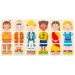Puzzle din cuburi de lemn cu ocupații - Woodyland