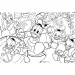 Puzzle și carte de colorat 2 în 1 cu Donald Duck de la Disney, 24 piese, 50x35cm - Lisciani