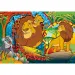 Regele Leu 2 în 1 puzzle Eco maxi cu 24 piese și carte de colorat 70x50cm - Lisciani