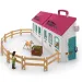 Schleich: Horse Club - Set de joacă cu grajd pliabil cu cai (42703)