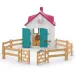 Schleich: Horse Club - Set de joacă cu grajd pliabil cu cai (42703)