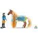 Schleich Horse Club: Frumusețile Sofiei - Set de început cu Kim și calul Caramelo cu coamă pieptănabilă (42585)