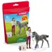 Schleich: Set de joacă Îngrijirea cailor cu mânzul Trakehner (42752)
