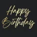 Șervețel de hârtie elegant cu inscripția „Happy Birthday” – 2 straturi, 33x33 cm, 20 bucăți