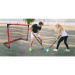 Set CROSS Floorball de joc cu minge, cu 2 bețe și 2 porți - Woodyland