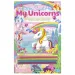 Set creativ pentru realizarea unui tablou cu nisip, cu unicorni sclipitori