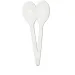 Set de 10 linguri albe reutilizabile