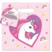 Set de 4 pungi cadou reutilizabile cu model unicorn