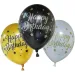 Set de 6 baloane de aniversare cu inscripția "Happy Birthday"