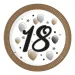 Set de 8 farfurii de hârtie cu inscripția "18" de 23 cm