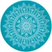 Set de 8 farfurii de hârtie mandala albastru-alb, 23 cm