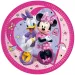 Set de 8 farfurii de hârtie roz cu model Minnie Mouse și Daisy, 23 cm