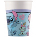 Set de 8 pahare de hârtie Disney Stitch și Angel, 200 ml