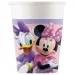 Set de 8 pahare de hârtie cu model Minnie Mouse și Daisy, 200ml