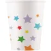 Set de 8 pahare de hârtie cu stele, 200ml