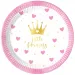 Set de farfurii de hârtie Little Princess, 8 bucăți, 20 cm