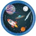 Set de farfurii de hârtie cu tematică spațială, 8 bucăți, 20 cm