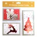 Set de felicitări de Crăciun 3D cu plicuri, set de 3 bucăți în mai multe variante.