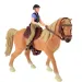 Set de joacă cu cal maro și călăreț