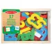 Set de joc educativ cu numere magnetice din lemn în cutie de depozitare - Melissa &amp; Doug