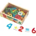 Set de joc educativ cu numere magnetice din lemn în cutie de depozitare - Melissa &amp; Doug