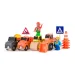Set de jucării cu vehicule de construcții, 12 piese - Woodyland imaginea 1