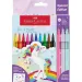 Set de markere Faber-Castell cu 13 bucăți, cu unicorni.