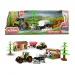 Set fermă cu grajd și tractor, 7 piese